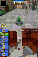 Luigi driving his Standard LG on Delfino Square.
