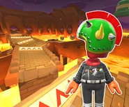 Track icon in Mario Kart Tour featuring Bowser Mii Racing Suit!