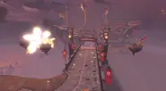 Overview of the track's finish line in Mario Kart World.
