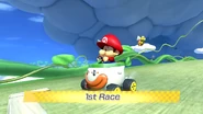 Baby Mario at the starting line.