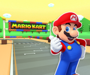 Track icon in Mario Kart Tour featuring Mario of course!