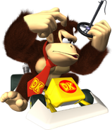 Artwork of Donkey Kong from Mario Kart DS.