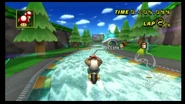 Funky Kong at the rapids.
