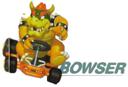 Bowser's artwork in Mario Kart 64.