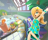 Track icon in Mario Kart Tour featuring Swimwear Rosalina!
