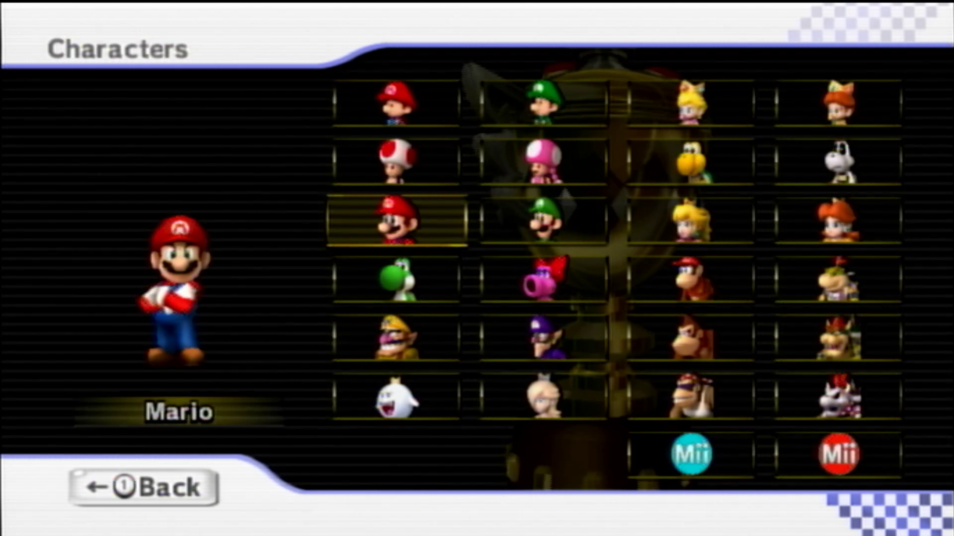 mario kart 64 character stats