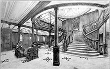 282px-Drawing of the Grand Staircase onboard the RMS Titanic from the 1912 promotional booklet