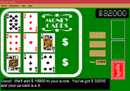 $32,000 win in the downloadable game, combining elements of the Perry and Eubanks eras, and using the red cards for the champion. The link to the download is here[4].