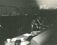 The control room, early 1969. Technical director Jack Irving is the man smiling in the center.