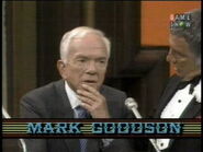 Screencap of Mark Goodson appearing on Family Feud