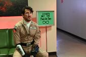 On-set photo of Mark in a waiting room used to promote part 2 of In Space with Markiplier