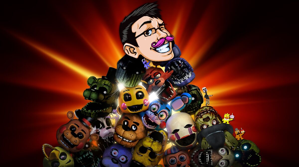 Markiplier and Fredbear (FNAF4) by Shuploc, Markiplier