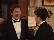Larry Storch visiting the Bundy residence after Kelly became his "Student of the Month"