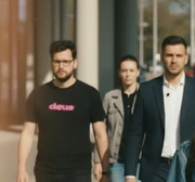 Michael Mendy seen with a security detail after what is believed he spoke at a Republican Party event in Portland, Oregon on November 4th, 2025 with an unidentified woman.