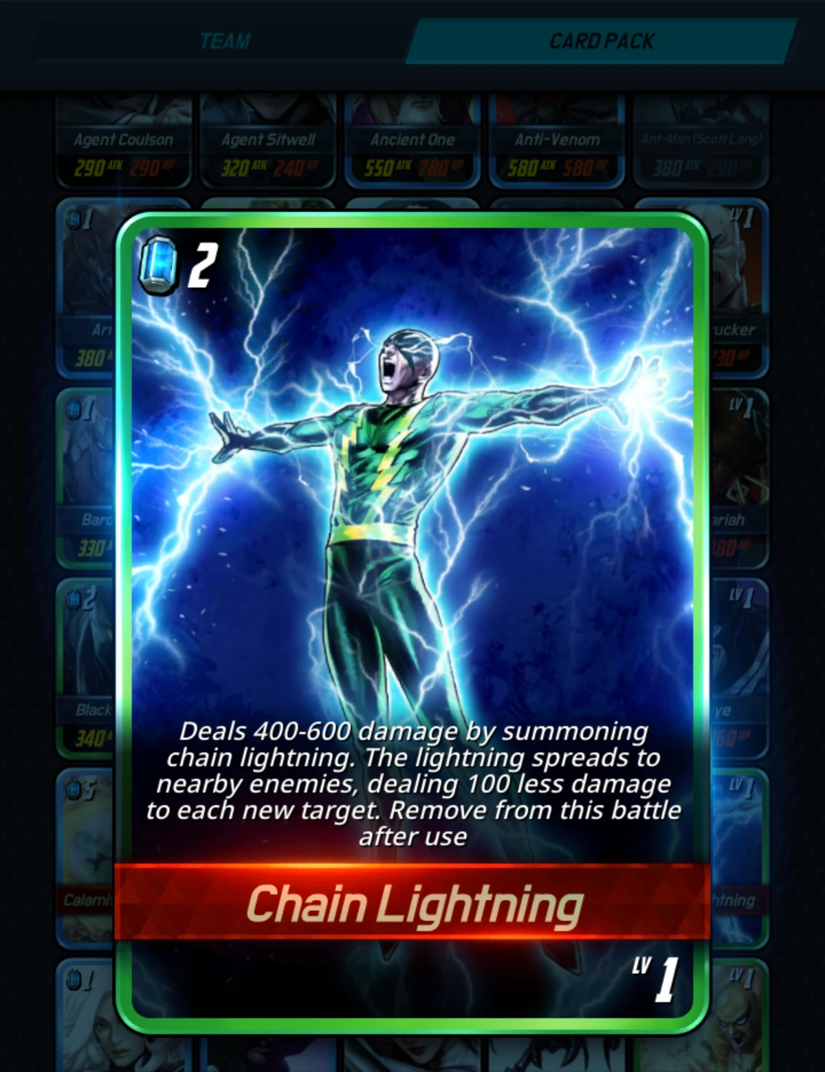 Chain Lightning Marvel Battle Lines Wiki Fandom