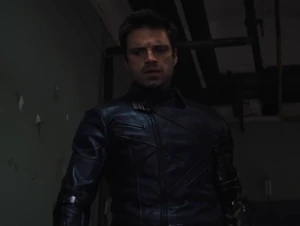 Barnes as the Winter Soldier.