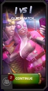 Quickmatch Gwenpool vs Loki tile (during Gwenpool Goes to the Movies)