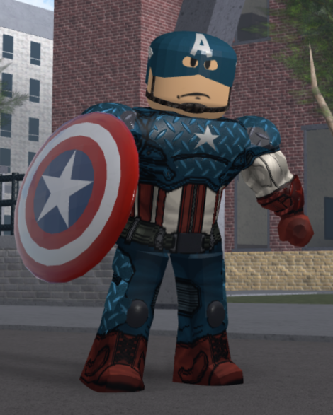 So they added CAP'S SHIELD to Roblox Fall of Heroes.. 