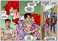 Peter Parker and Mary Jane Watson-Parker at the hospital