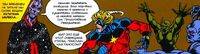 Mar-Vell sees I.S.A.A.C. gologram