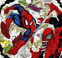 Spider-Man kicks Doppelganger