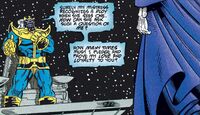 Thanos makes excuses to Death