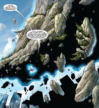 Magneto raises Genosha in the air