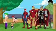 Phineas y ferb conocen a Marvel