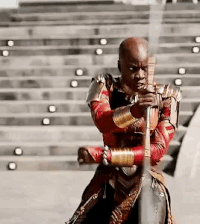 Okoye with wibranium spear