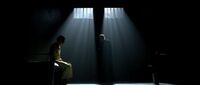 Curt Connors and Man in Shadows