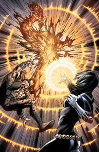 Shriek helps Kraven the Hunter to fight Venom
