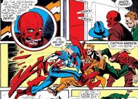 Captain America Comics Vol 1 1 Captain America storms Red Skull's HQ