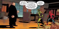 Ultimate Spider-Man Vol 4 6 Peter Parker and Green Goblin in front of Kingpin