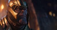 Танос после победы над асгардцами - Война бесконечности