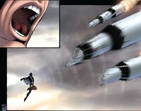 Black Bolt destroys missiles