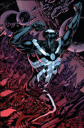 Eddie Brock (roi en noir) contrôlant des symbiotes dans la galaxie