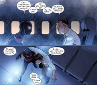 Новый Человек-Паук спасает Джону Джеймсона.