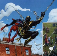 Ронин уносит поверженного Человека-Паука.