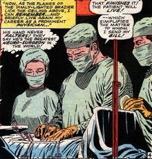 Stephen Strange (Earth-616) performs surgery in Doctor Strange Vol 1 169.jpg