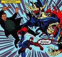 Spider-Man beats Demogoblin