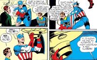 Captain America Comics Vol 1 1 Cap saves Bucky in Rathcone's HQ