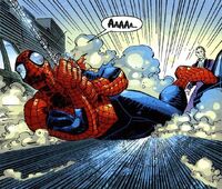 Spider-Man runs away from Morlun