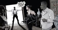 Spider-Man Noir Vol 2 2 Peter is rushing to Huma and her interlocutors