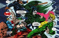 Morbius fights with criminals