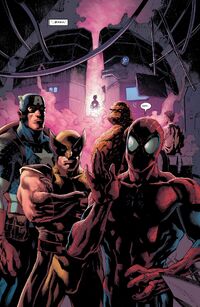 Absolute Carnage 3 superheroes in the Rex Strickland Warehouse