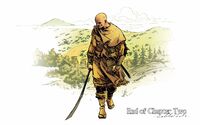 The monk leaves the village