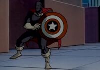 Spider-Man (animated series, 1994) Black Marvel with Captain America's Shield.jpg