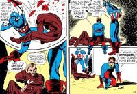 Captain America Comics Vol 1 1 Cap brakes Red Skull's mask