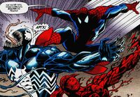Spider-Man saves Carnage from Venom