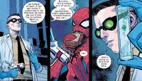 Ultimate Spider-Man Vol 4 7 Otto Octavius analyze Spider-Man's Suit